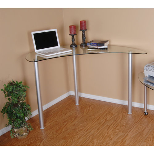 Tier One Designs Corner Writing Desk with Glass Top & Reviews Wayfair