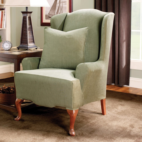 Sure Fit Stretch Stripe Wing Chair Slipcover amp; Reviews 