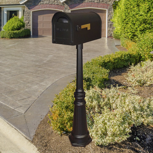 Classic Curbside Mailbox with Mailbox Post Unit Wayfair
