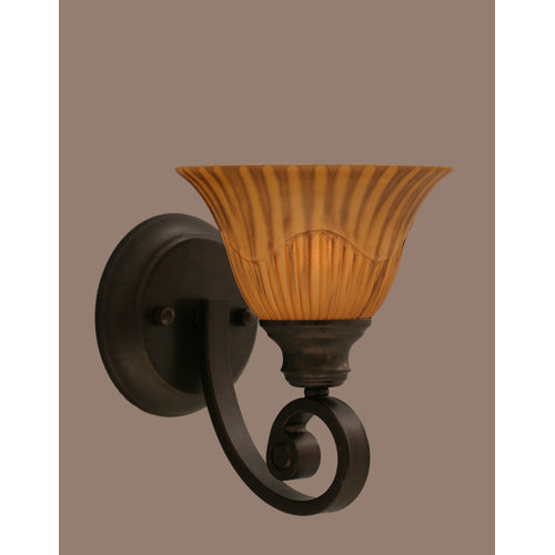 Toltec Lighting Curl 1 Light Wall Sconce