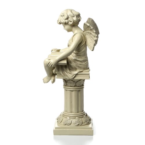 the british reading fairy garden statue