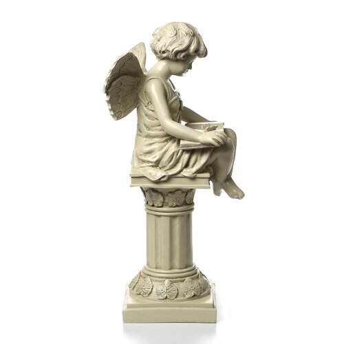 the british reading fairy garden statue