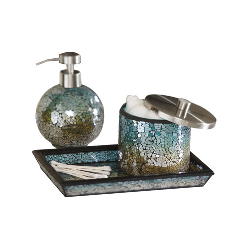 Madison Park Mosaic 3 Piece Bath Accessory Set & Reviews Wayfair