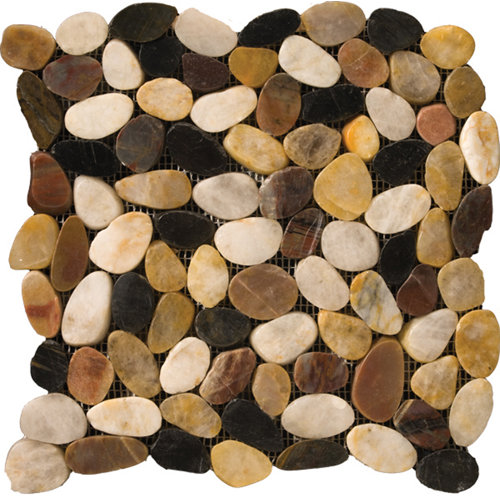 emser tile natural stone flat rivera random sized pebble unpolished mosaic in 4 color blend emser tile natural stone flat rivera random sized pebble unpolished mosaic in 4 color blend