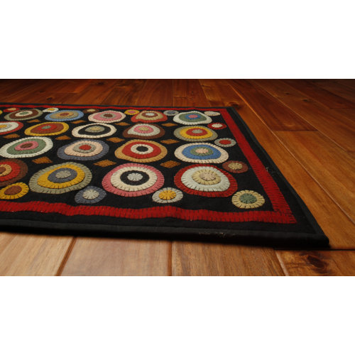 Homespice Decor Penny Coin Black Area Rug & Reviews Wayfair