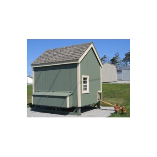 Little Cottage Company Colonial Gable Chicken Coop with Ramp and