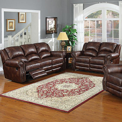 AC Pacific Fulton Sofa and Loveseat Set