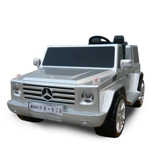Two-seater silver 12v mercedes benz g55 amg ride-on #4