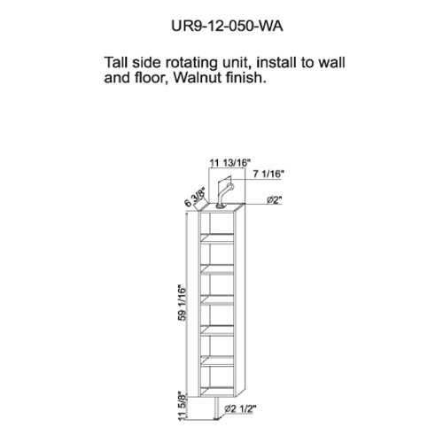 12" W x 60" H Rotating Linen Tower with Mirror Wayfair