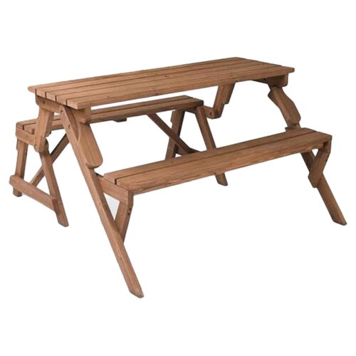 Leisure Season Folding Picnic Table and Bench &amp; Reviews 