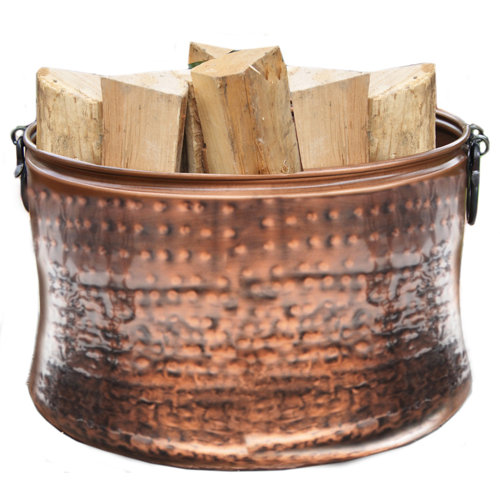 Deeco Steel Copper Plated Hose Holder/Storage Pot & Reviews Wayfair