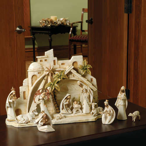 roman inc 13 piece nativity figurine set reviews wayfair roman inc 13 piece nativity figurine set reviews wayfair