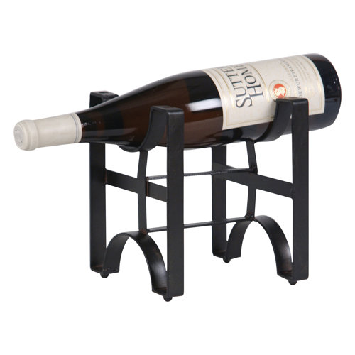 black tabletop wine rack