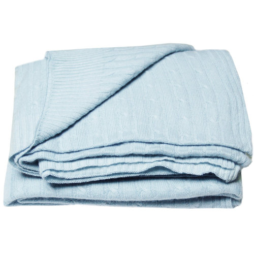 Cable Knit Cashmere Throw Blanket Wayfair