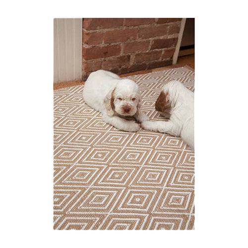 Dash and Albert Rugs Woven Khaki Diamond Indoor/Outdoor Area Rug