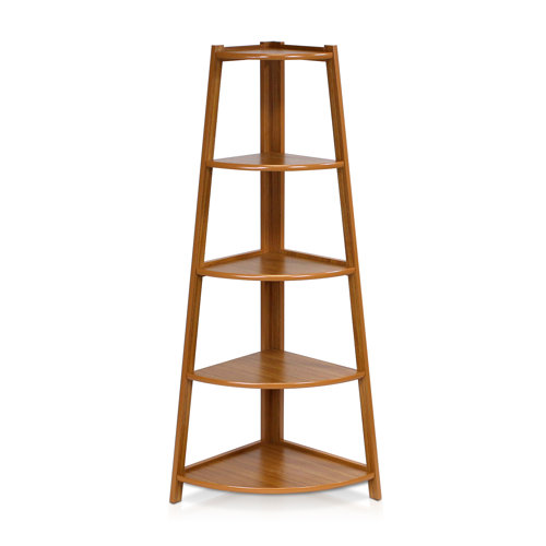 Furinno Yaotai 5-Tier Corner Ladder Shelf &amp; Reviews | Wayfair