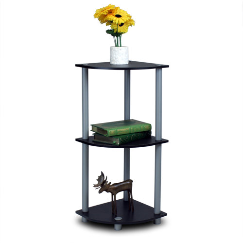 Furinno Turn 'n' Tube 2 Tier Corner Display Rack Shelving Unit