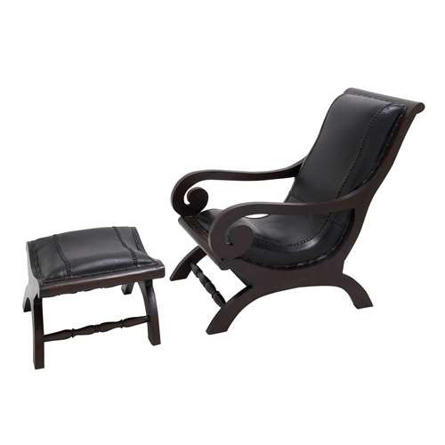 Woodland Imports Bahia Lazy Lounge Chair with Stool & Reviews Wayfair