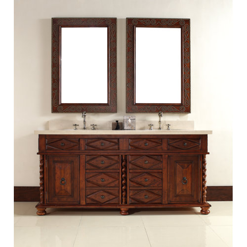 James Martin Furniture Continental 72" Double Vanity Base