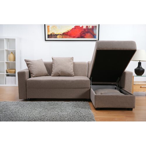 Leader Lifestyle Casa Platform 3 Seater Convertible Chaise Sofa Bed ...