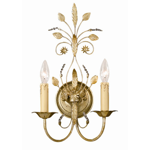 Traditional Classic 2 Light Crystal Candle Wall Sconce Wayfair