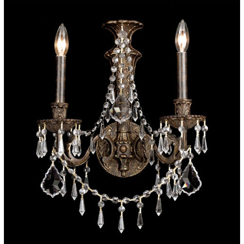 Traditional Classic 2 Light Crystal Candle Wall Sconce Wayfair