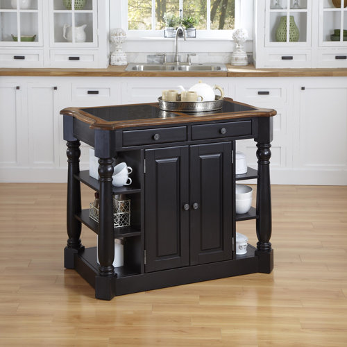 Home Styles Americana Kitchen Island with Granite Top ...