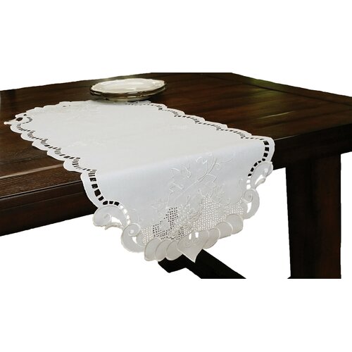 Table Reviews Supply Cutwork wayfair Embroidered Leaves table runner   Runner Wayfair  & and