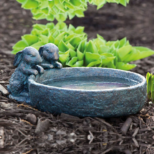 evergreen flag garden bunny bird bath reviews wayfair evergreen flag garden bunny bird bath reviews wayfair