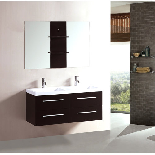 Kokols 48 Floating Double Sink Bathroom Vanity Set WF 8017