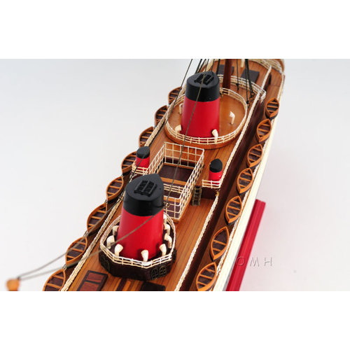 Old Modern Handicrafts Normandie Large Painted Model Boat