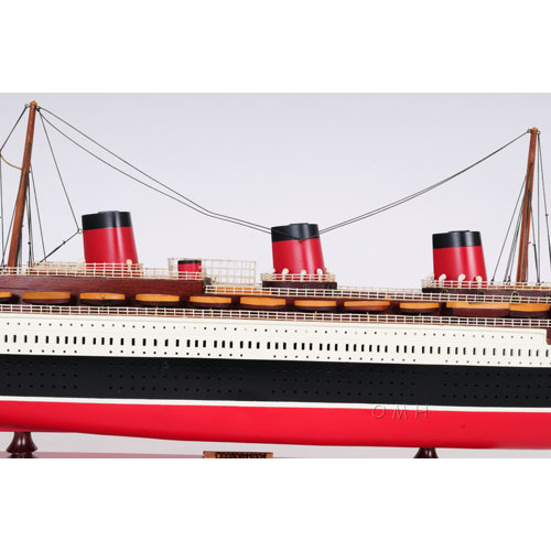 Old Modern Handicrafts Normandie Large Painted Model Boat
