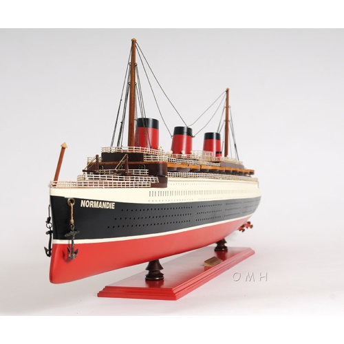Old Modern Handicrafts Normandie Large Painted Model Boat
