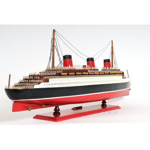 Old Modern Handicrafts Normandie Large Painted Model Boat