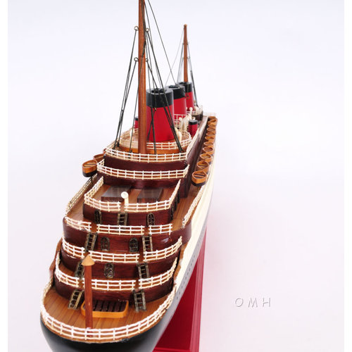Old Modern Handicrafts Normandie Large Painted Model Boat
