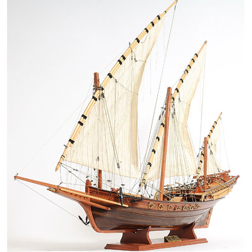 Old Modern Handicrafts Xebec Sailing Model Ship