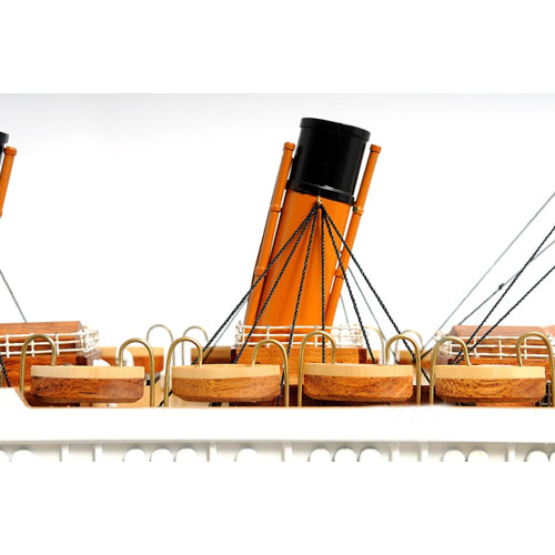 Old Modern Handicrafts Lage Titanic Painted Model Ship