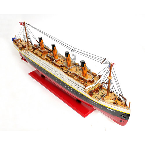 Old Modern Handicrafts Lage Titanic Painted Model Ship