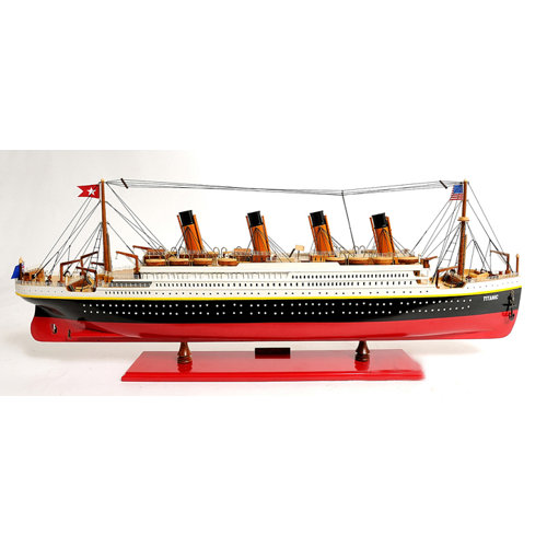 Old Modern Handicrafts Lage Titanic Painted Model Ship