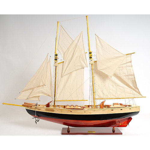 Old Modern Handicrafts Medium Bluenose Ii Painted Model Boat