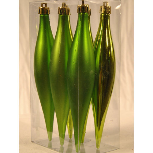 Queens of Christmas Striped Finial Ornament
