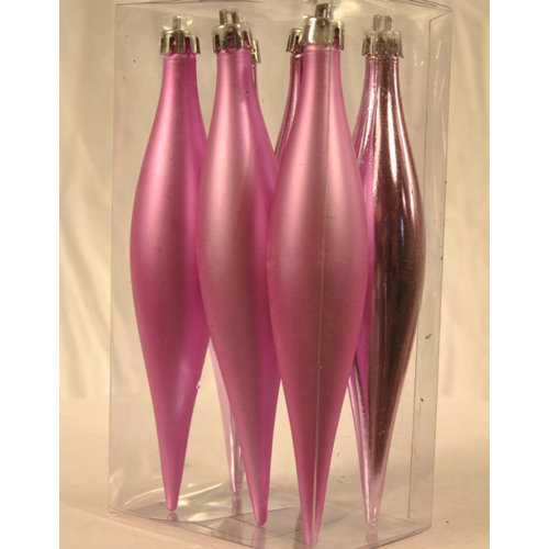 Queens of Christmas Striped Finial Ornament