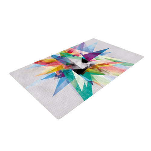Colorful Rainbow Abstract Area Area Rug