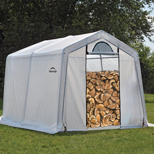 ShelterLogic 10ft. W x 10ft. D Polyethylene Firewood Storage Shed