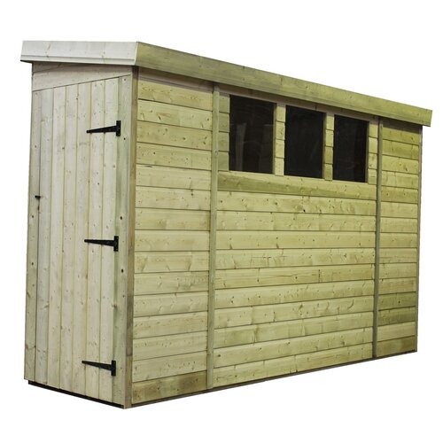 Empire Sheds Ltd 4ft W x 14ft D Wooden Lean-To Shed