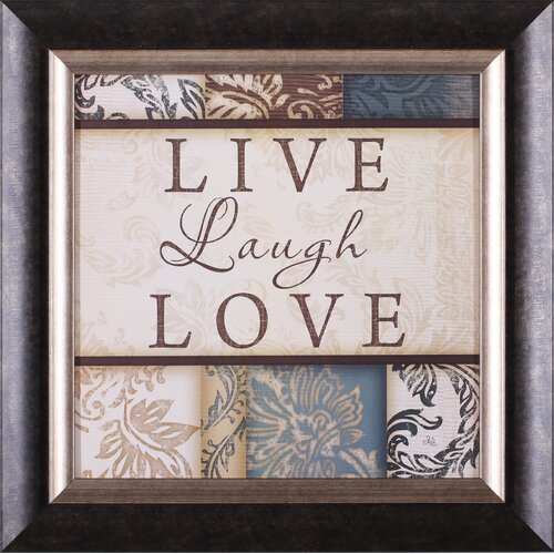 Live Laugh Love By Jennifer Pugh Framed Textual Art Wayfair 0740