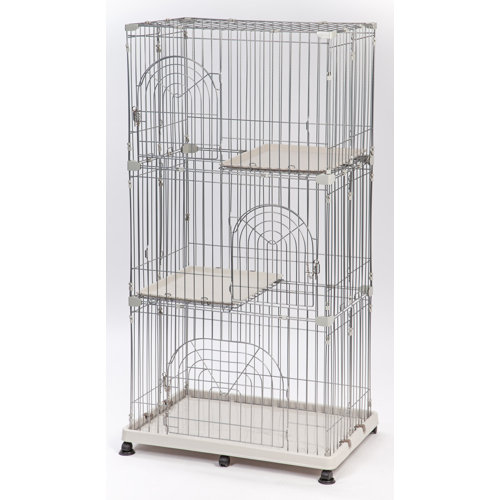 IRIS 3Tier Wire Cat Cage & Reviews Wayfair