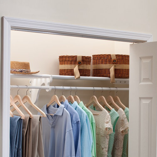 Closet Rods Rubbermaid 7 Rod Sliding Pants Rack For Closet Anizer In White
