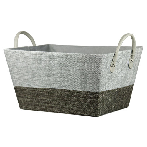 Home Basics 2 Tone Storage Bin with Handles & Reviews Wayfair