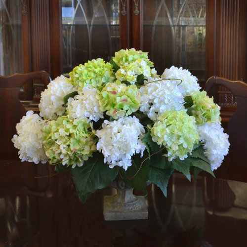 Hydrangea Silk Flower Arrangement Wayfair
